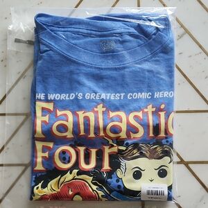 Funko Fantastic Four Blue Graphic Tee Size Large